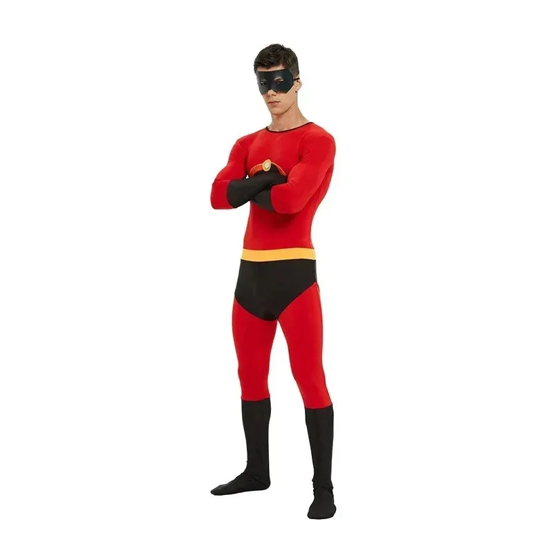 Anime Cosplay The Incredibles Costume Jack Parr Cosplay Jumpsuit Incredibles Bob Parr Cosplay Adult  Bodysuit Mask Suit Hallo view 3