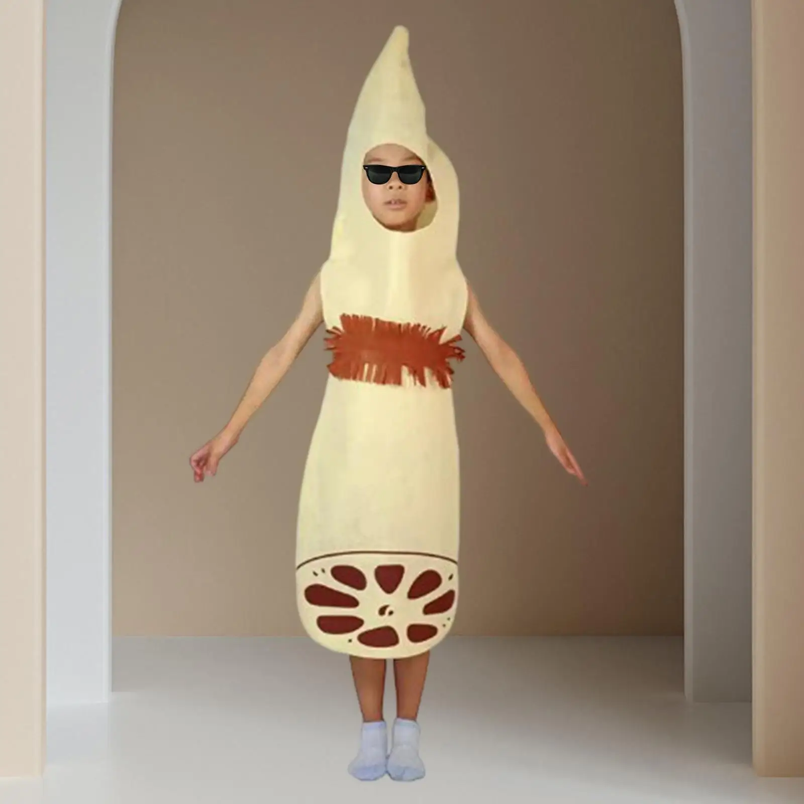 Lotus Root Costume Soft Dressing up Breathable Clothes Veggie Cosplay Outfit