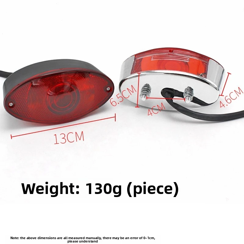 Motorcycle Harley Cruiser Bike Modified Retro Rear License Plate Brake Tail Light