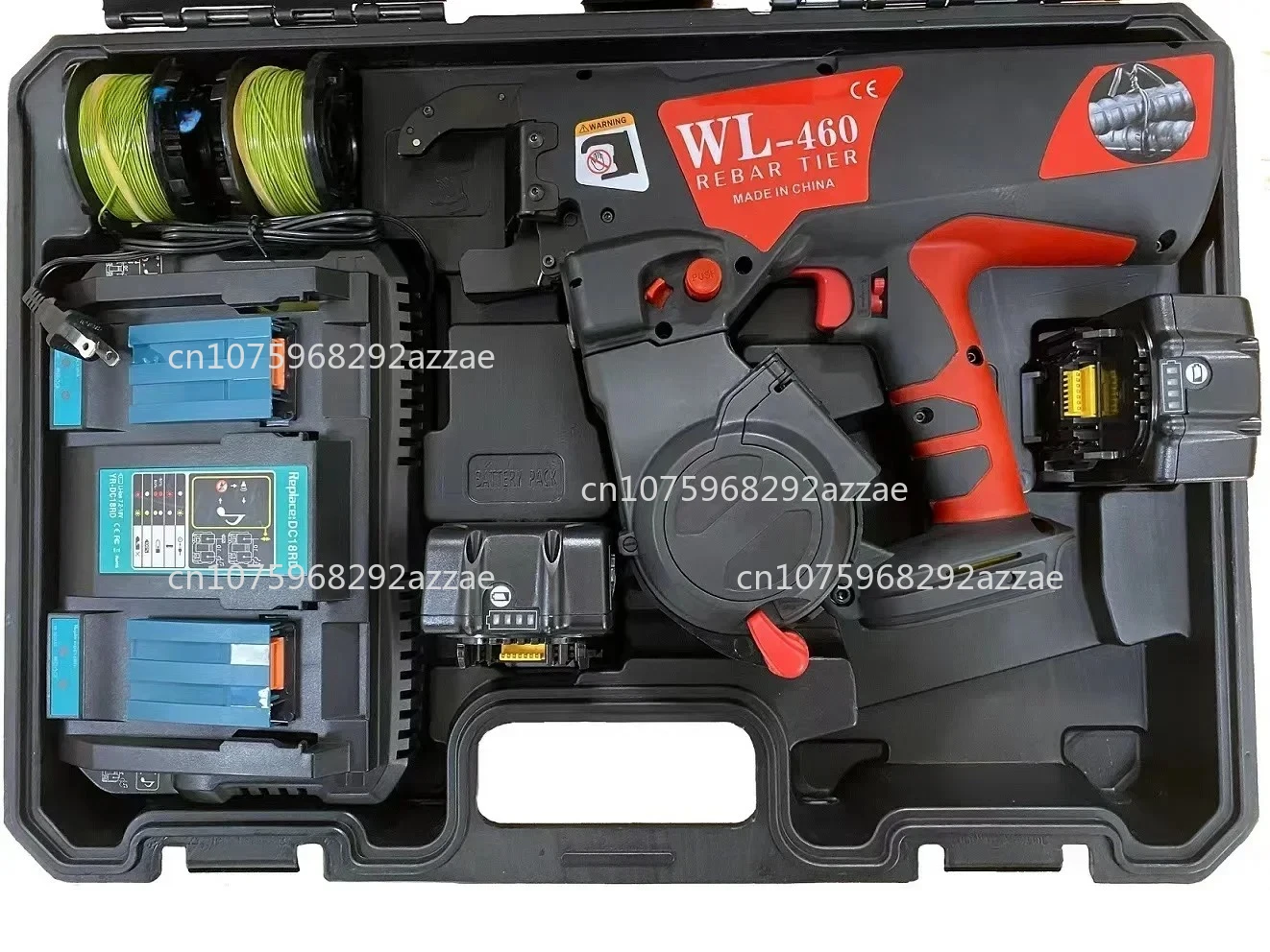 WL-460 Double Line เครื่องเข้าเล่มเหล็กเส้นอัตโนมัติแบบชาร์จไฟได้เครื่องมือเข้าเล่มเหล็กเส้นก่อสร้าง