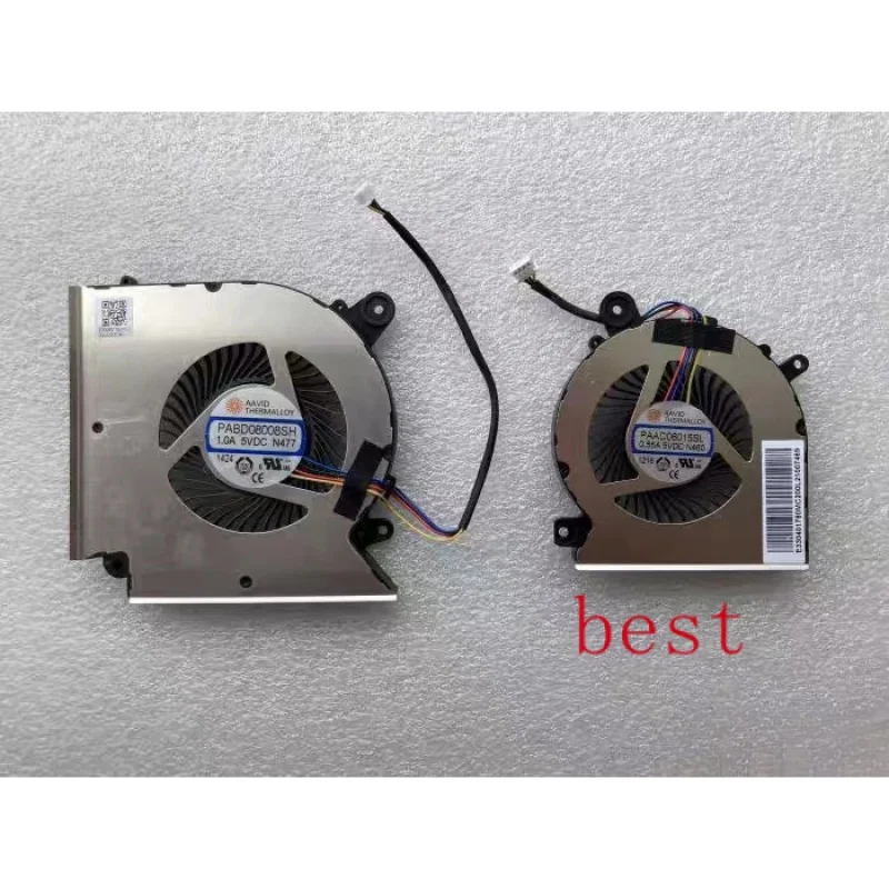 for PABD08008SH PAAD06015SL N477 N460 New For MSI GF66 GL66 GF76 MS-1583 CPU GPU COOLING FAN DC5V 1.0A 0.55A