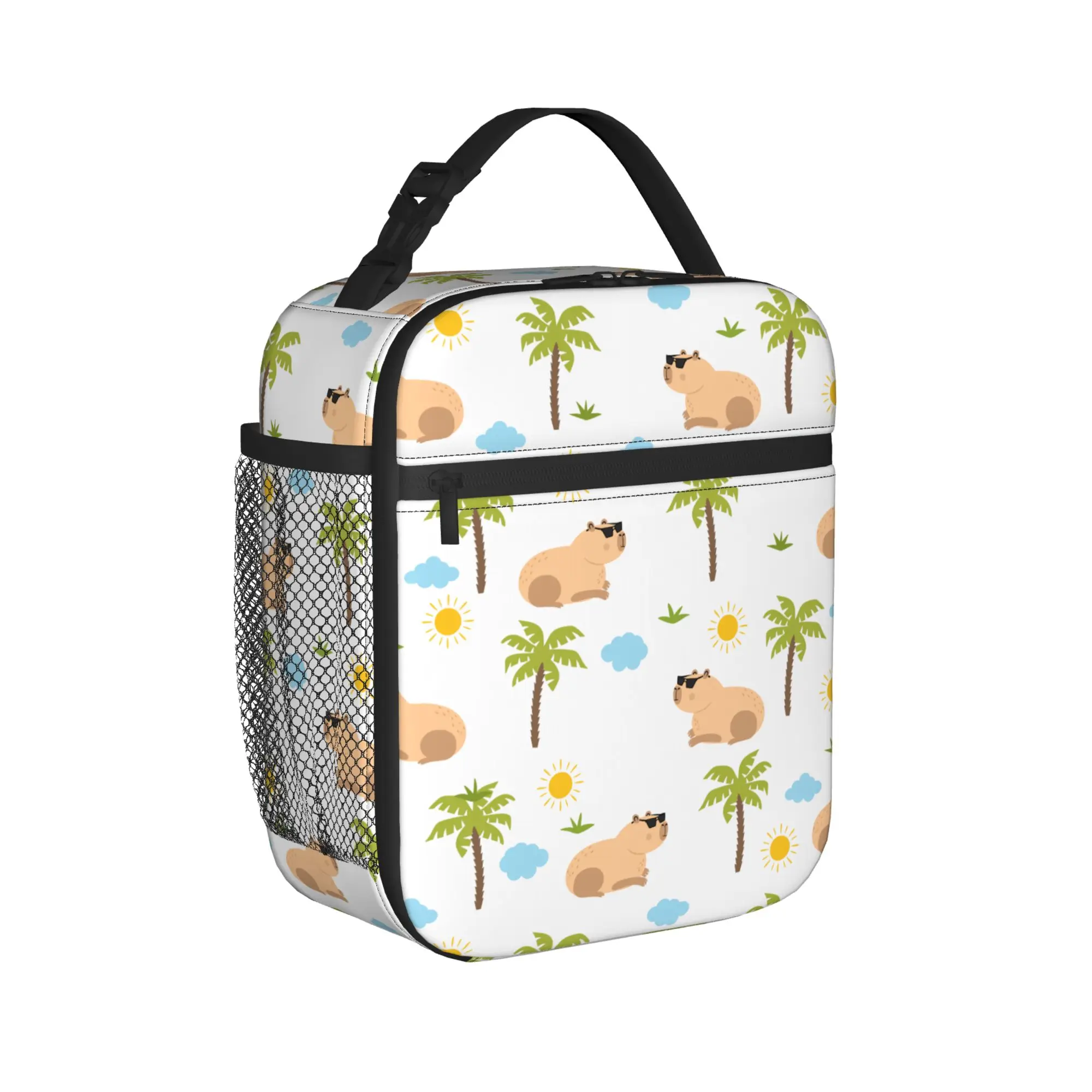 Capybara Cartoon Thermal Insulated Lunch Bags for Travel  Reusable Bento Box Thermal Cooler Lunch Box