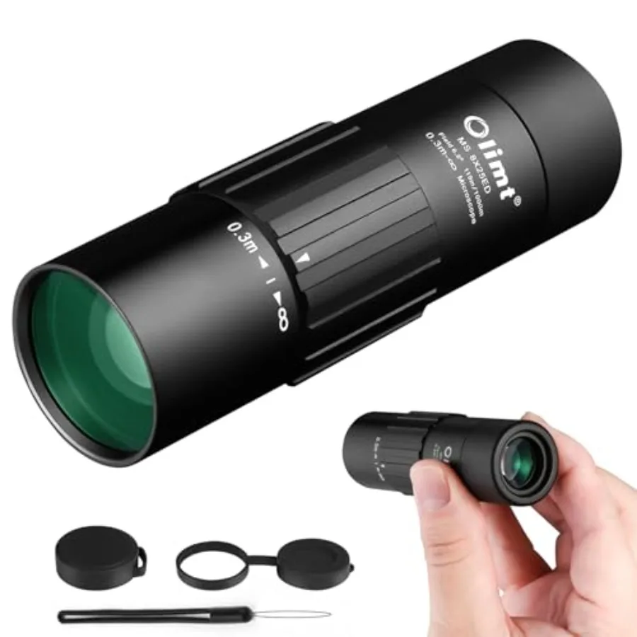 

8x25 Mocular Telescope Mini Pocket Compact Small Size Portable Handheld Lightweight ED Glass Wide Angle View Waterproof Moscope