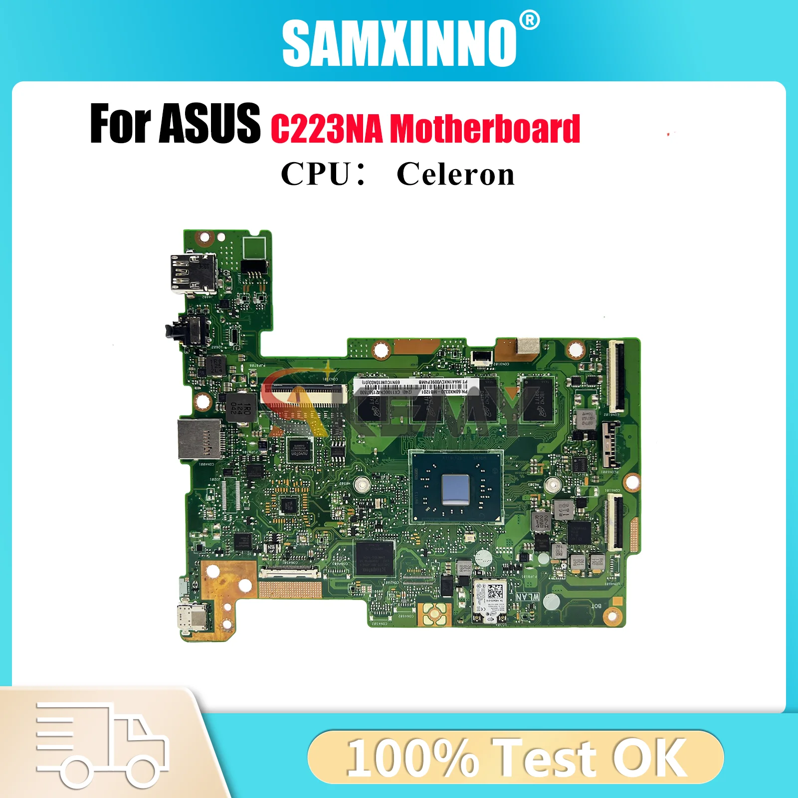 

C223NA Laptop Motherboard For ASUS Chromebook C223N C223NA Notebook Mainboard With Celeron CPU 100% tests OK fast shipping stk