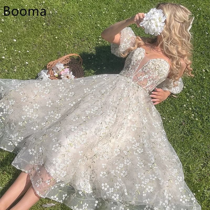 

Booma A-Line Flowers Evening Dresses Formal Party Gowns for Women Off The Shoulder Elegant Prom Gown Customize 2025