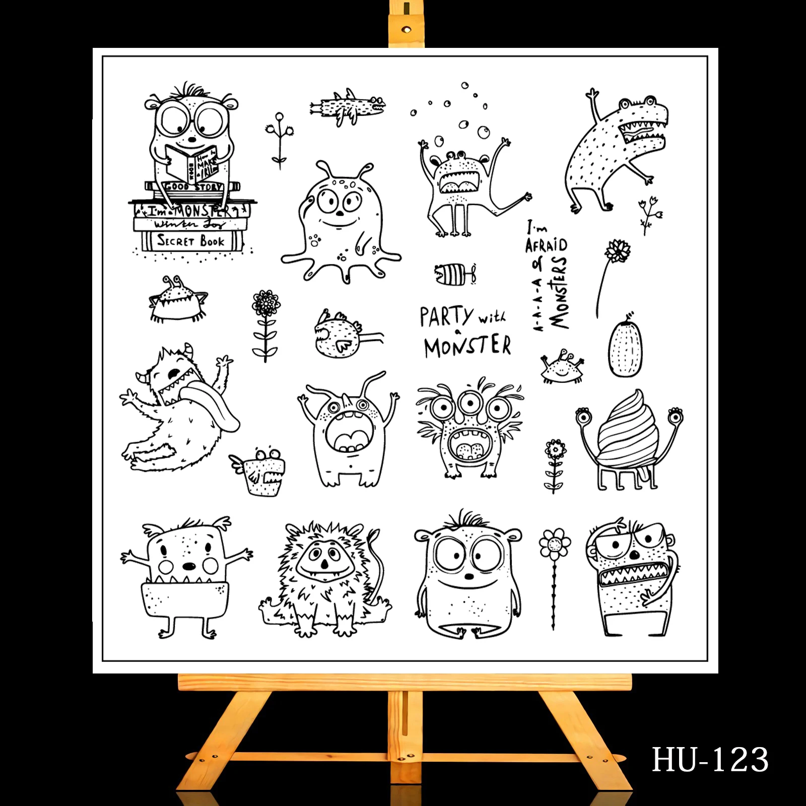 

Little Monster Clear Stamps and Cutting Dies Set For DIY Scrapbooking Photo Album Card Making Fun Craft