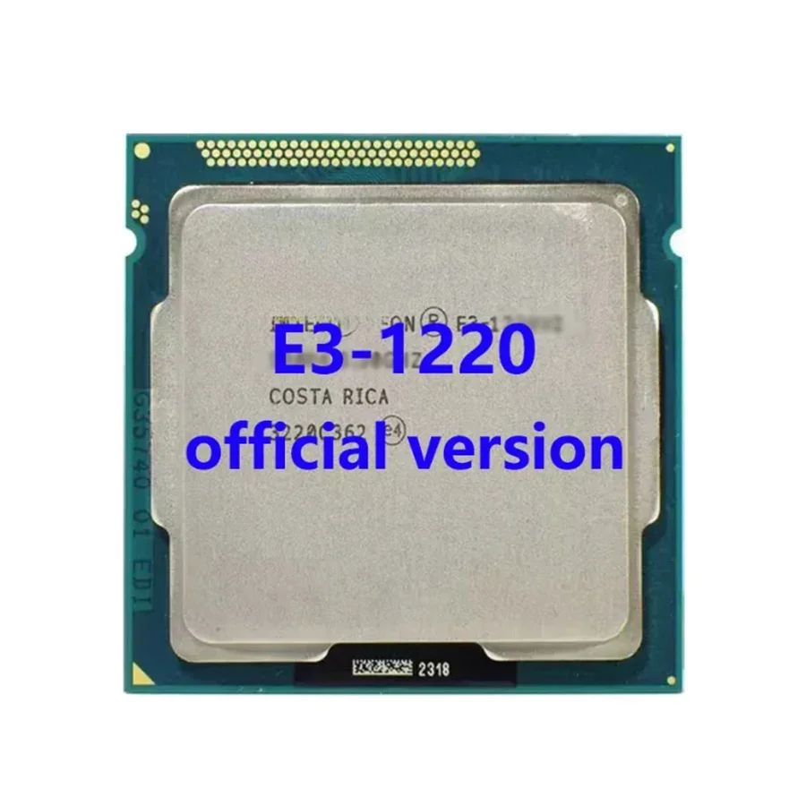 E3-1220 3.1Ghz/3.4Ghz 4-Cores 8mb Caches 80W LGA1155 5GT/s 4-Threads Quad Core  Xeon CPU Processor For  B75 H61 Motherboard