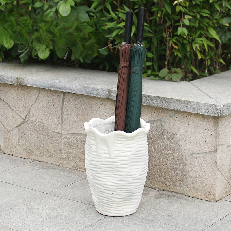 Retro imitation ceramic umbrella stand Japanese-style household  moisture-proof  storage rack flower arrangement