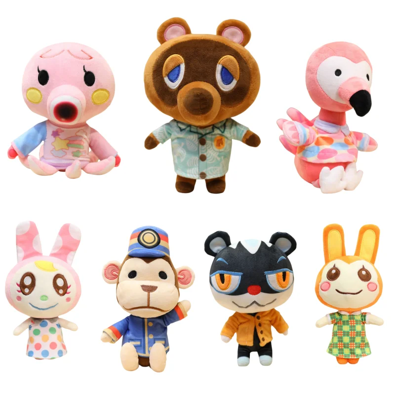 25/40cm Big Size Animal Crossing Plush Stuffed Animal Figures KK Tom Judy Isabelle Plush Cute Wolf Anime Plush Kids Party Gift