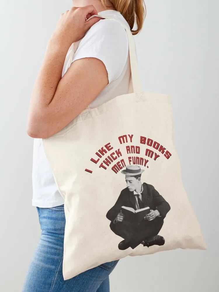 

Books Thick Men Funny Tote Bag reusable shopping bag custom tote bag shopper woman Handbags women