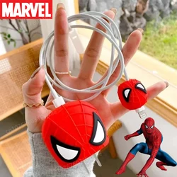 Disney Spider-mans Charger Case Comic Figures Head Protective Cover for IPhone 20W/18W USB Cable Birthday Decoration Kids Gifts