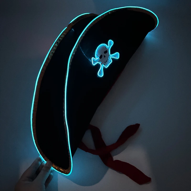 LED Light-Up Pirate Hat & Party Mask – detail image 24