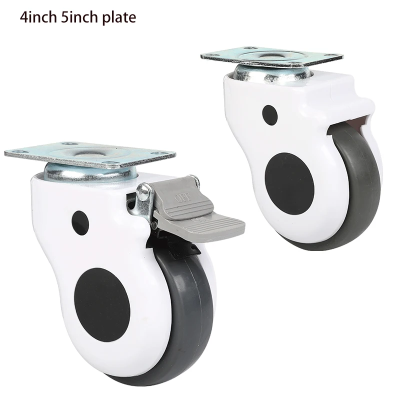4inch 100mm  medical casters for hospital equipment  TPR Silent mute wheels  used hospital crash cart medical trolley with brake