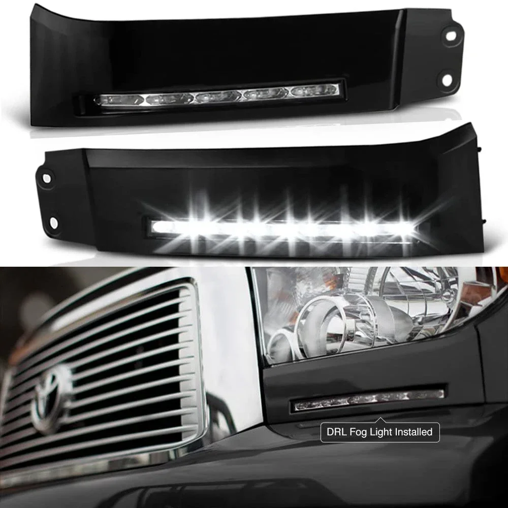 

2 Pcs LED Strip Daytime Running Lights Front Bumper Light Driving Lamp For 2007-2013 Toyota Tundra