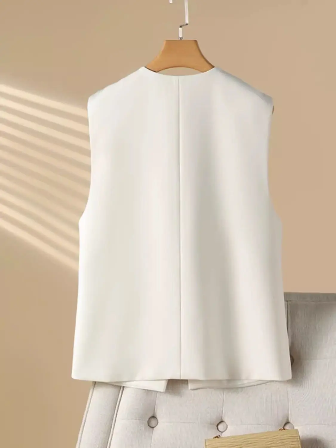Spring And Autumn Style Suit Vest Fashion Korean Version Loose Casual V-neck Versatile Vest Shoulder Jacket
