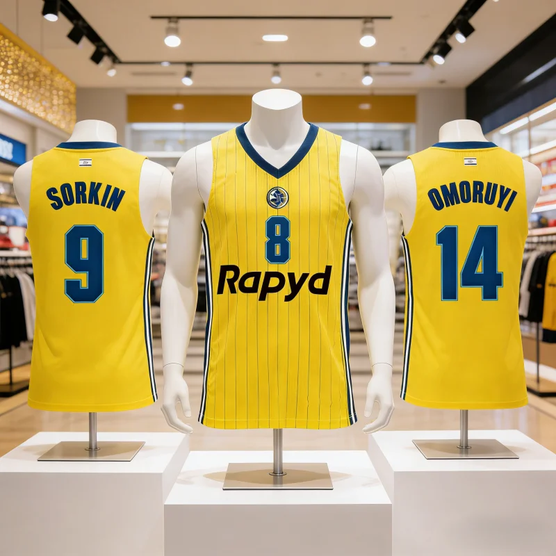 Summer New Arrivals Lsraeli Maccabi Tel Aviv Men's Women Basketball Jersey Vest Sports Basketball Training Wear Family Kids Tees
