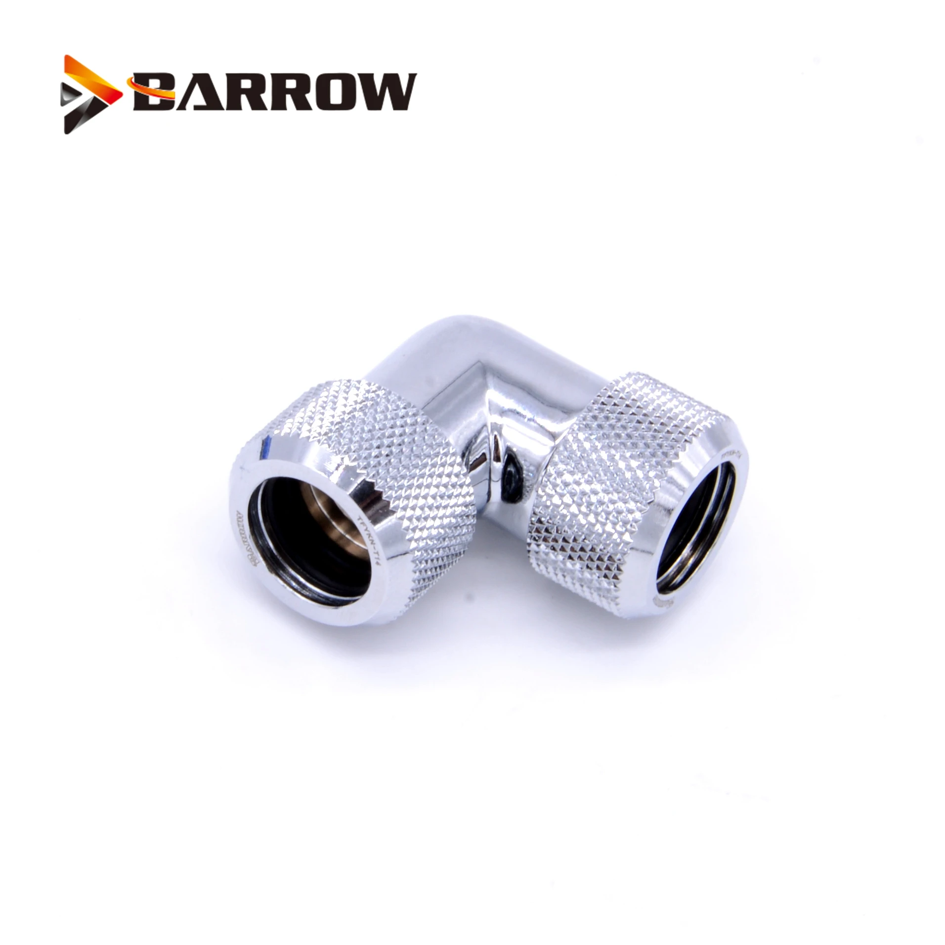 BARROW Zwart Zilver G1/4' draad Dual 90 Graden Roterende Fitting Adapter Roterende 90 Hoek Adapters gebruik voor OD12/14/16MM Harde Buis