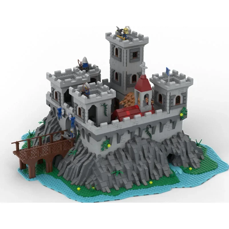 Nowy Zestaw Klocków Moc Średniowieczna Architektura Model Zamek Wyspa Moduł Klocki Prezent Zabawka dla Dzieci Zestaw do Samodzielnego Montażu
