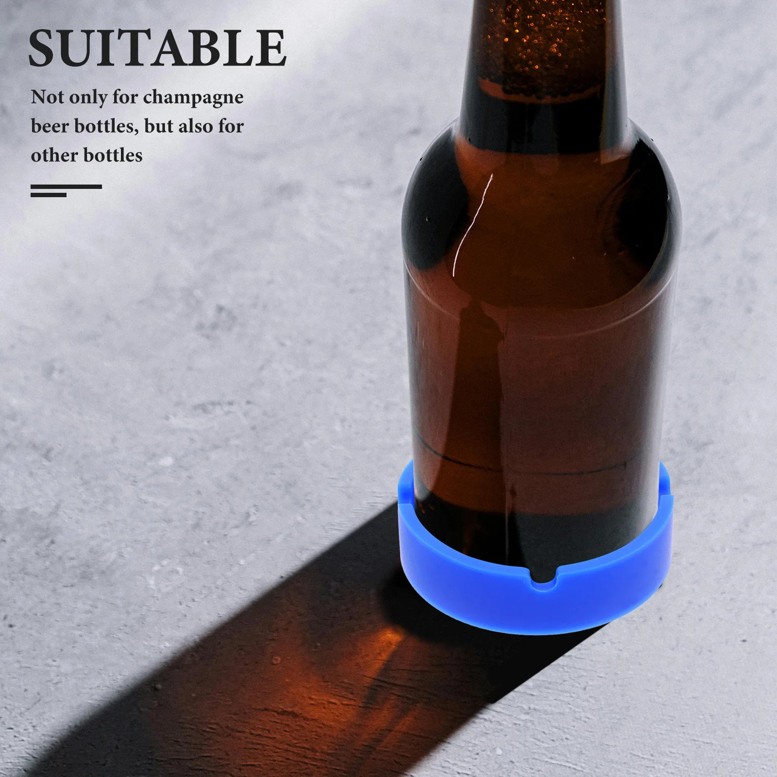 

Silicone Wine Bottle Coaster Round Non-Slip Protective Pad Reusable for Wine Beer Tea Cup Coaster