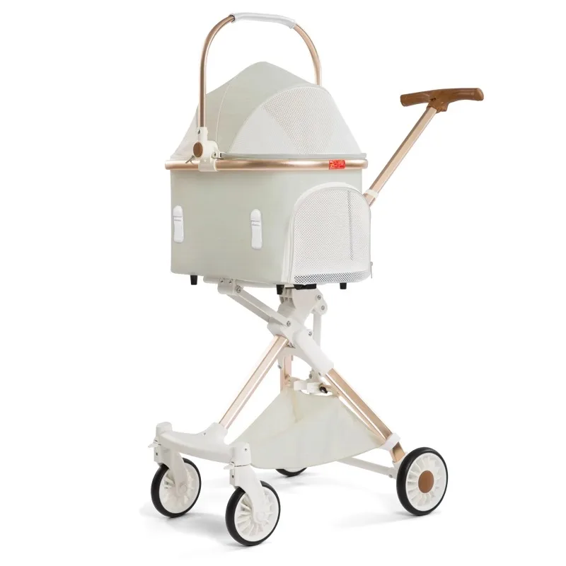 Ultralight Foldable Pet Stroller 4 Wheels Max for 15KG for Cats Small Dogs Pet Dog Accessories Pet Accessories Pet Backpack Dogs