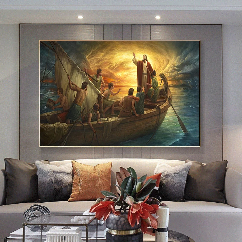 Christian God Jesus The Shepherd Christ Belief Faith The Samaritan Woman Posters Prints Canvas Painting Wall Art Picture Decor