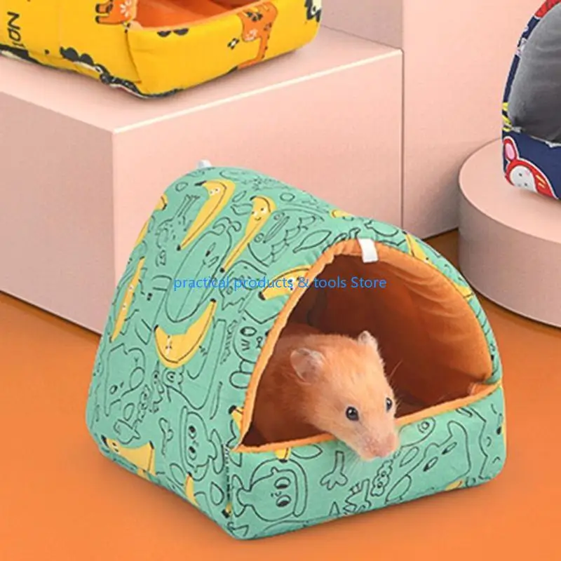 77jb hamster winter bedschuilplaatsen pluche huizen dierennest schattig warm huis voor egel suiker zweefvliegtuig meerdere
