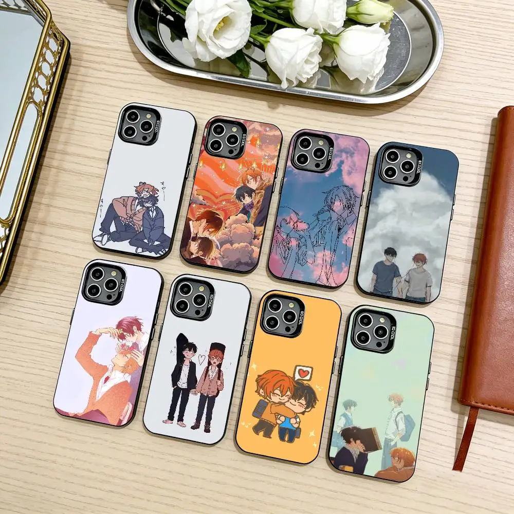 

Comics S-Sasaki to M-Miyano Phone Case For iPhone17,16,15,14,13,12,11 Plus,Pro Max Black Candy silver phone case