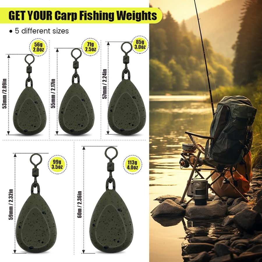 Plomos para pesca de carpa resistentes a la corrosión - imagen 3
