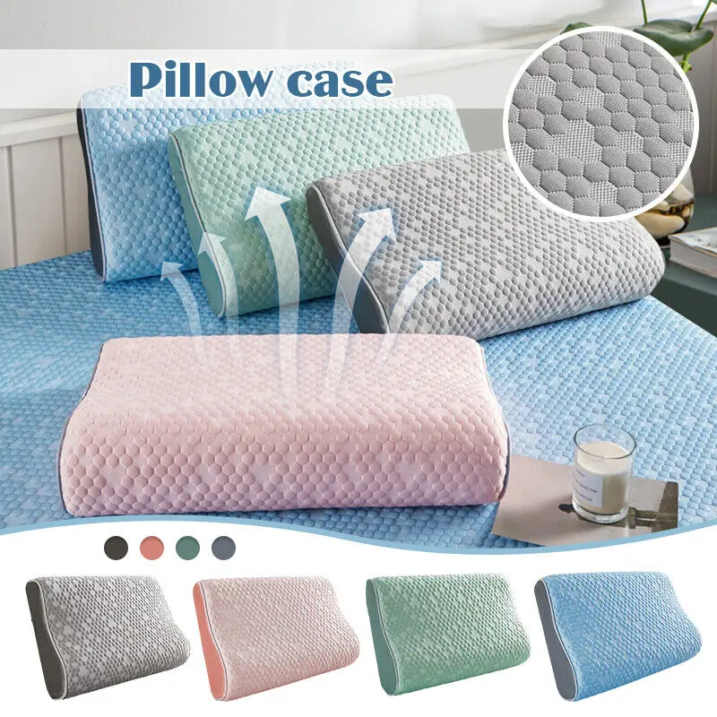 

Latex Pillow Cover Case Memory Foam Latex Pillow Case Summer Cool Feeling Bean Mesh Honeycomb Cool Mat (Without Pillow)