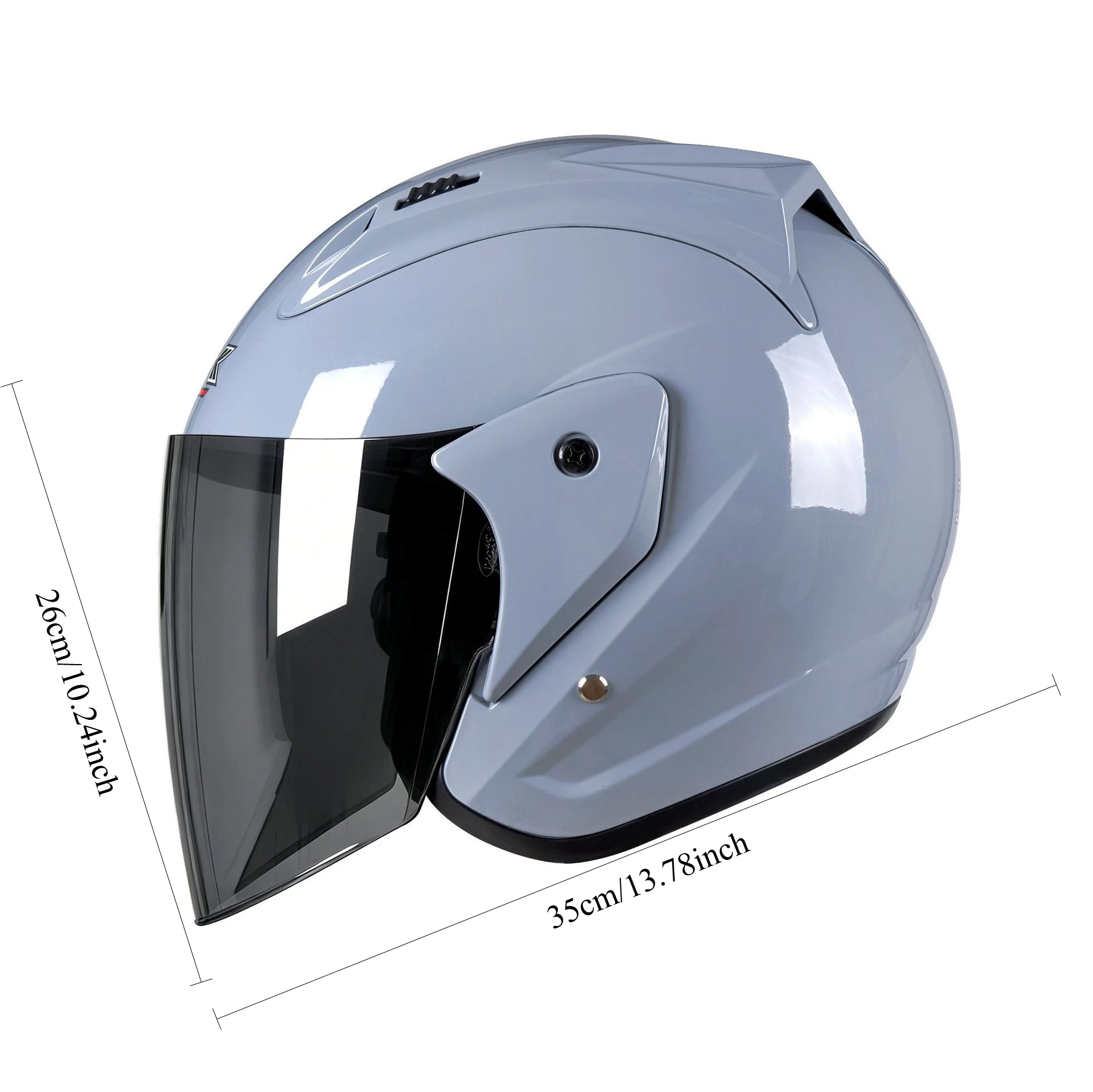 Motorcycle three-quarter helmet, unisex, suitable for all seasons, half-face helmet, safety helmet for electric bikes and motorcycles