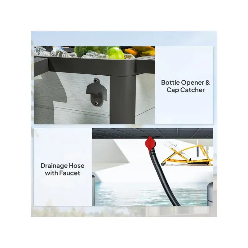 عربة معزولة محمولة للمشروبات والبقالة، مثالية للمناسبات الخارجية والنزهات، سهلة المناورة وخفيفة الوزن