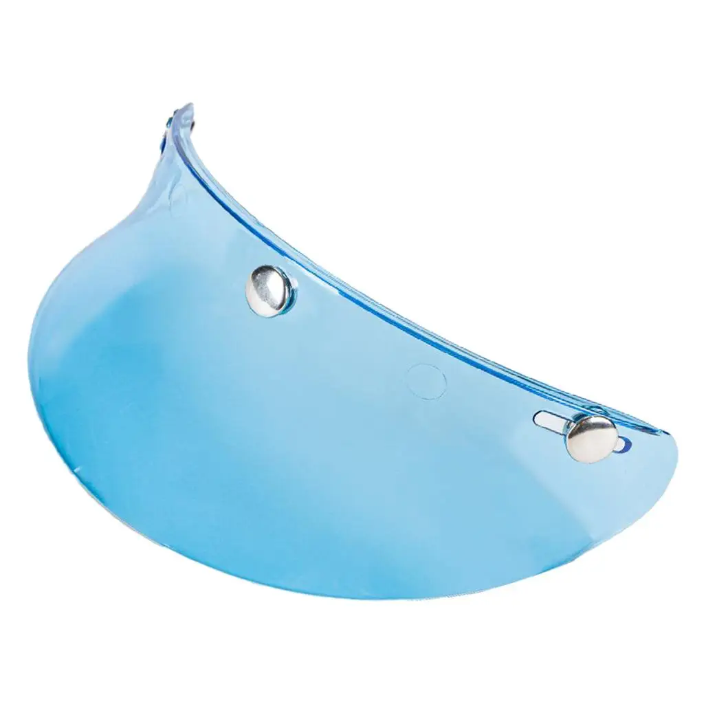 

PC Material Motorcycle Helmet Face Shield Sun Visor Retro Style 3 Snap Replacement for Half Helmet