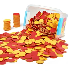 50PCS due chip di conteggio dei colori dimensioni 25MM giochi di matematica per bambini giocattoli educativi Montessori Juegos De Mesas Para Toda La Familia