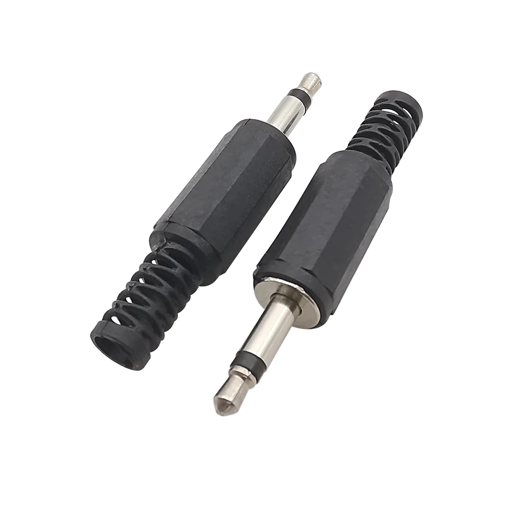 3.5mm Audio Mono/Stereo 3.5 Male Plug Jack Audio Headphone Soldering Connector 2/3 Pole AUX Adapter For DIY Repair Replacement