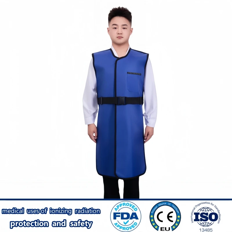 X-ray gamma ray protective 0.35/0.5mmpb double sided long lead vest nuclear power plants radiological protection lead clothes