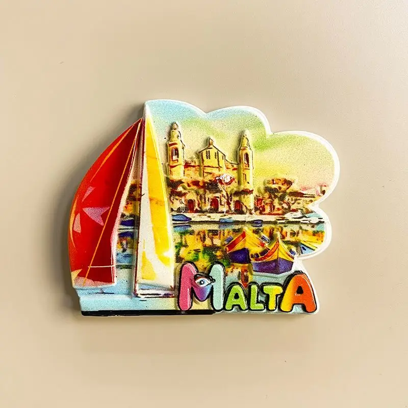 

Malta Creative Travel Souvenirs Refrigerator Magnets Personalized Home Decorations Three-dimensional Magnetic Stickers Souvenirs