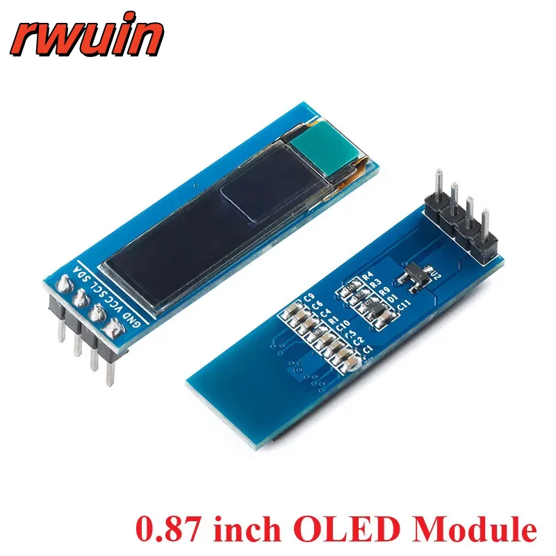 

0,87-дюймовый 0,87-дюймовый белый ЖК-экран Модуль OLED-дисплея SSD1316 Интерфейс IIC I2C 12832 Разрешение 128*32 128x32