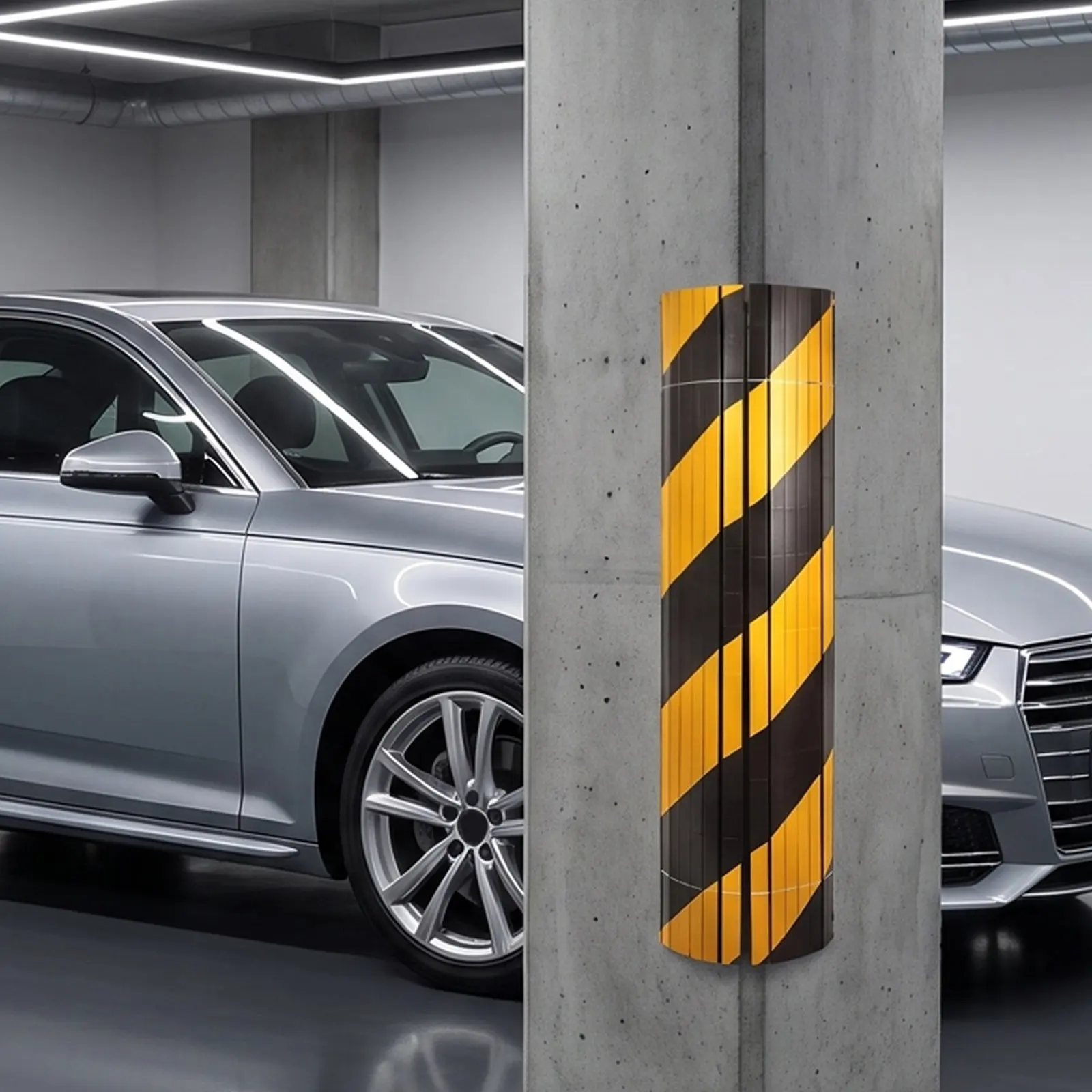 Garage Wall Protector Reflective Foam Corner Guards Black Yellow Self Adhesive Warning Strip Parking Column Padding Garage