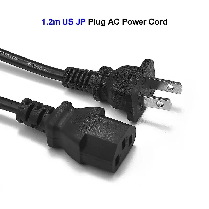 150pcs US Japan AC Power Adapter Supply Cord 1.2m 4ft 100W American China CN 2 Prong IEC C13 Power Cable For Router DVD