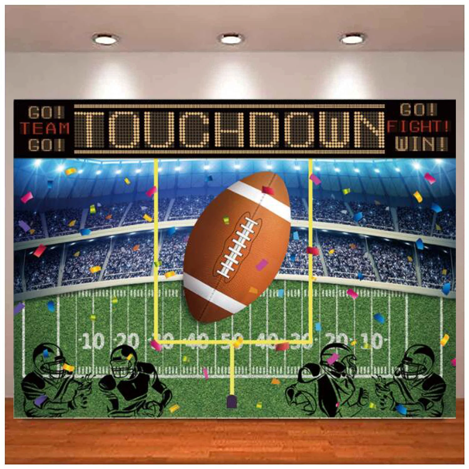 

American Football Photography Backdrop For Touchdown Football Sport Party Background Football Field Photo Booth Banner Decor