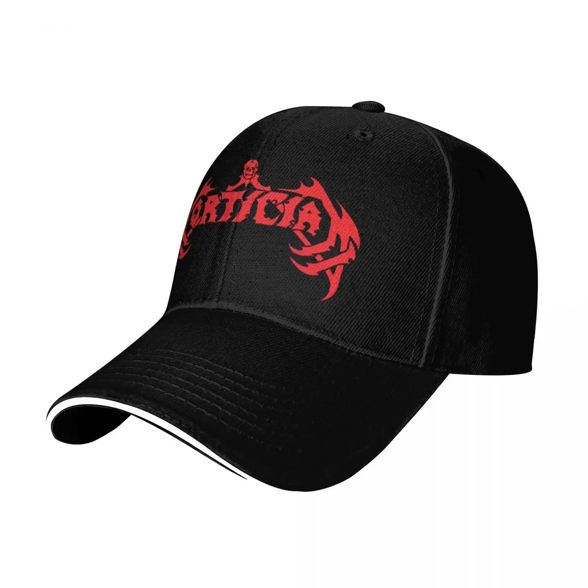 Mortician (Transparent) Red Baseball Cap Curved Brim Classic Fit Low Profile Unstructured Unisex for Men Women