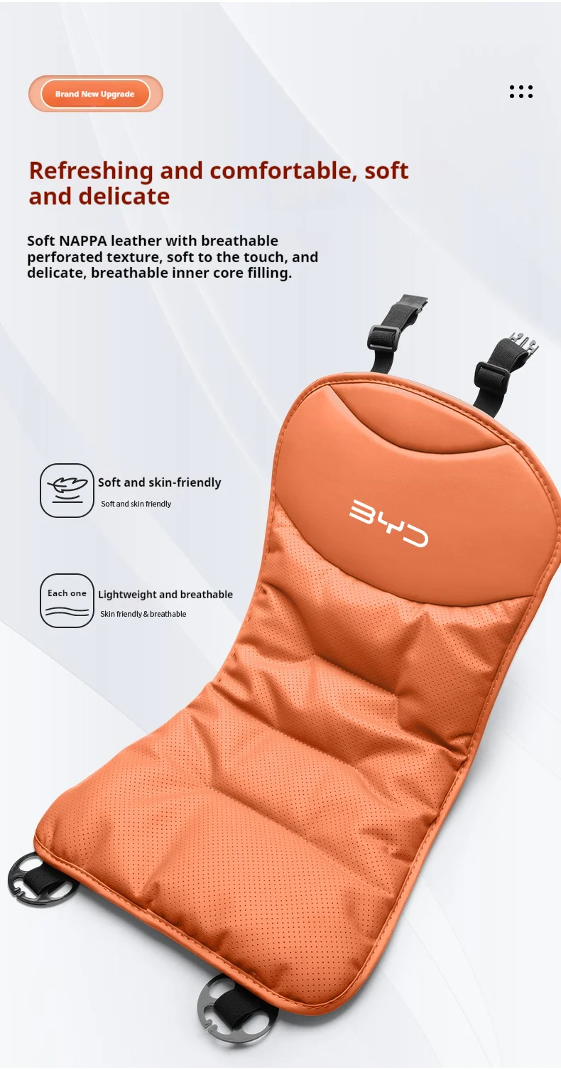 Für BYD Ato 3 Fafengtang F3 E6 Yuan Song Plus EV F0 Qinhan Dolphin S6 Autositz-Rückenlehnenkissenbezug Leder-Sitzschutzpolster – Detail 3