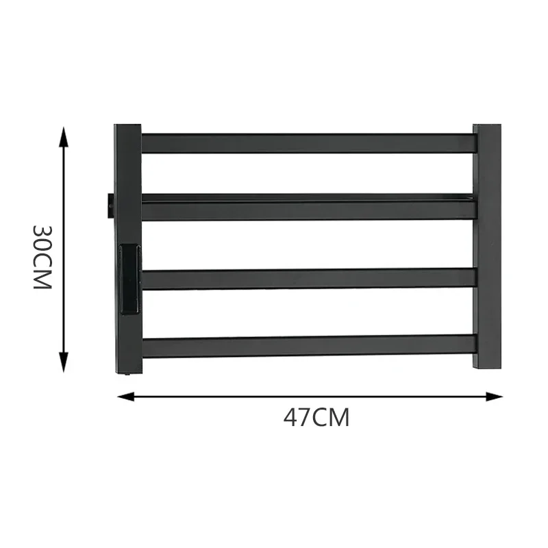 Black/White Electric Towel Rack Digital Display, Electric Towel Rack Thermostatic, Bathroom Towel Rack 58CM*30CM