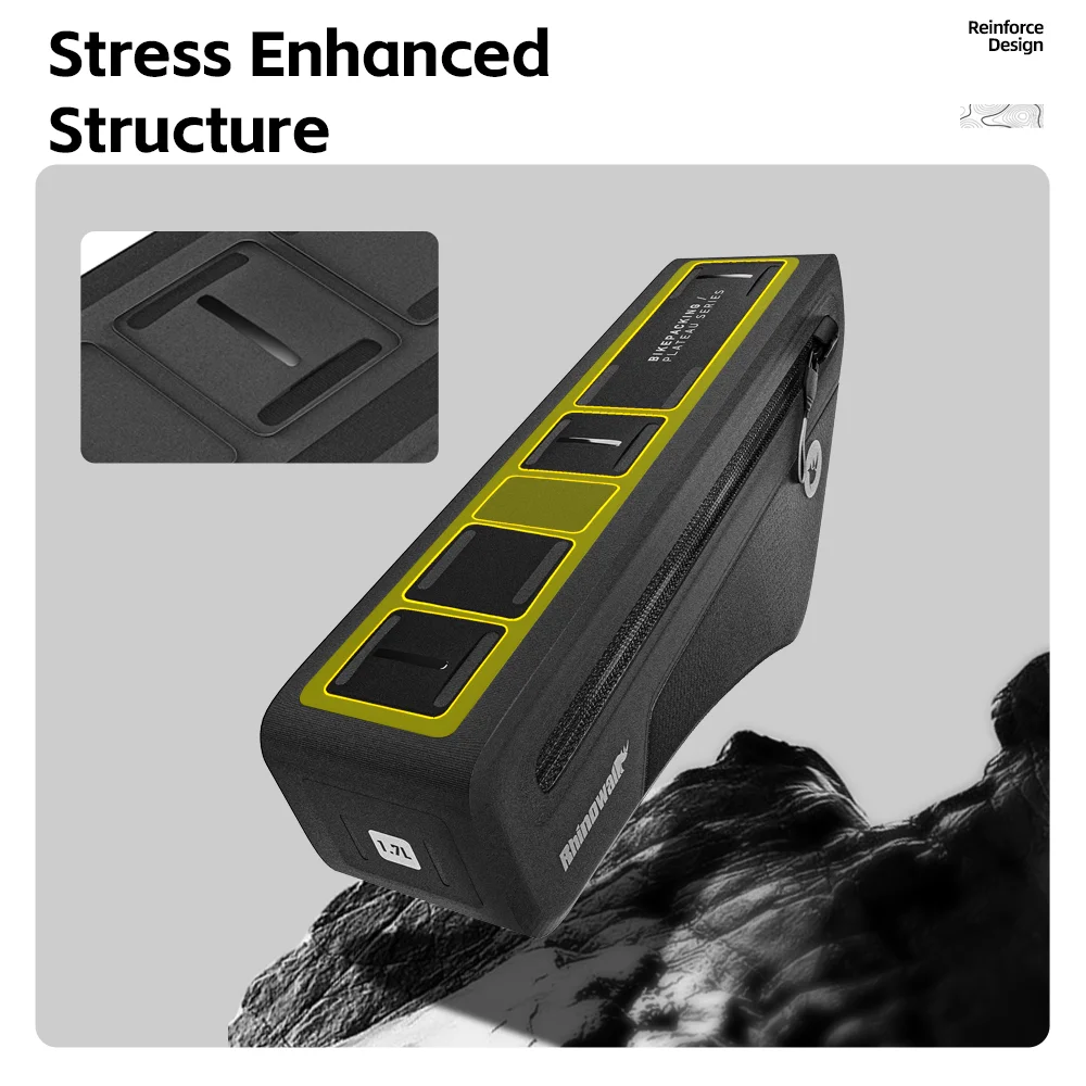 Rhinowalk إطار دراجة هوائية حقيبة IPX4 مقاوم للماء 1.7L/2.6L Bikepacking صالح الجبلية الطريق الحصى دراجة اكسسوارات المضادة للانزلاق الطلاء آمنة #4