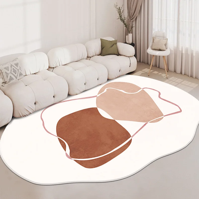 

L0194-High fat wool carpet, living room coffee table, pure pigment color, Japanese wabi sabi style, minimalist bedroom Full