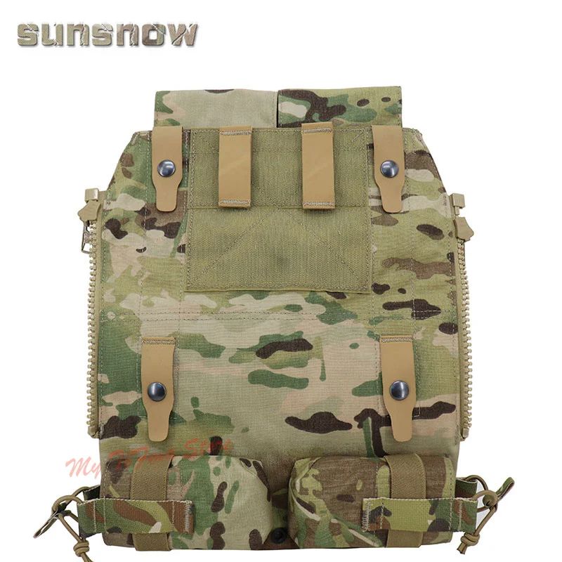 SUNSNOW CP Attack BackPanel Attachment Pouch Tactical Zipper Panel ZIP-ON Back Panel Pocket Storage Bag for CPC/AVS/JPC2.0 Vest