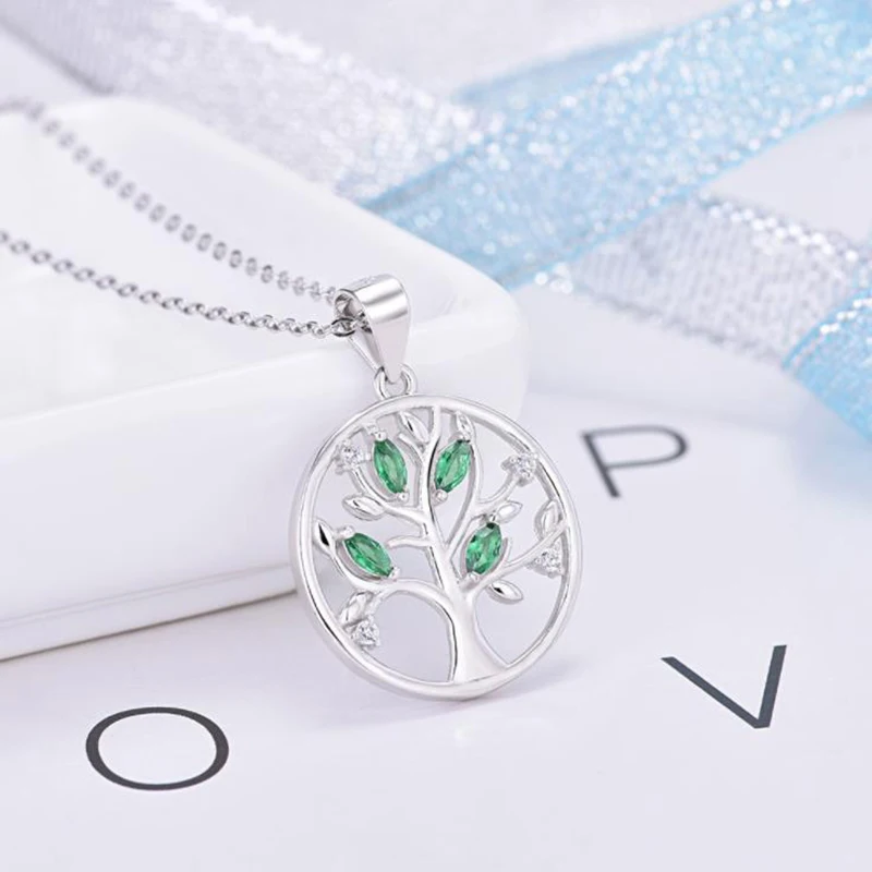 Real 925 Sterling Silver Tree of Life Fashion Dream Catcher Pendant Necklaces for Women Sterling Silver Jewelry