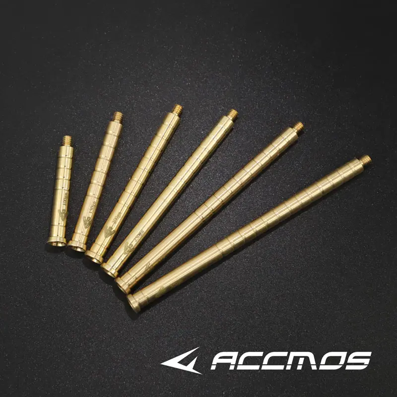 12pcs ID 3.2 4.2  6.2 8.0mm Aluminum Copper Arrow Insert Outsert Weight PIN Nocks  Size S  and L Archery Accessory