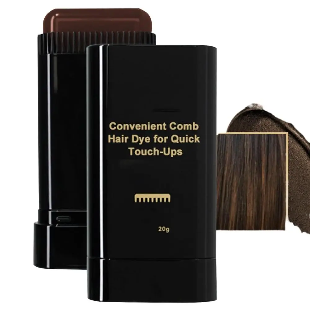 Su geçirmez Tarak Saç Boyası Ter geçirmez Siyah Renk 2'si 1 Arada Anında Boya Gri Saç Kapsama için Kullanımı Kolay Saç Boyası Tarak Sopa