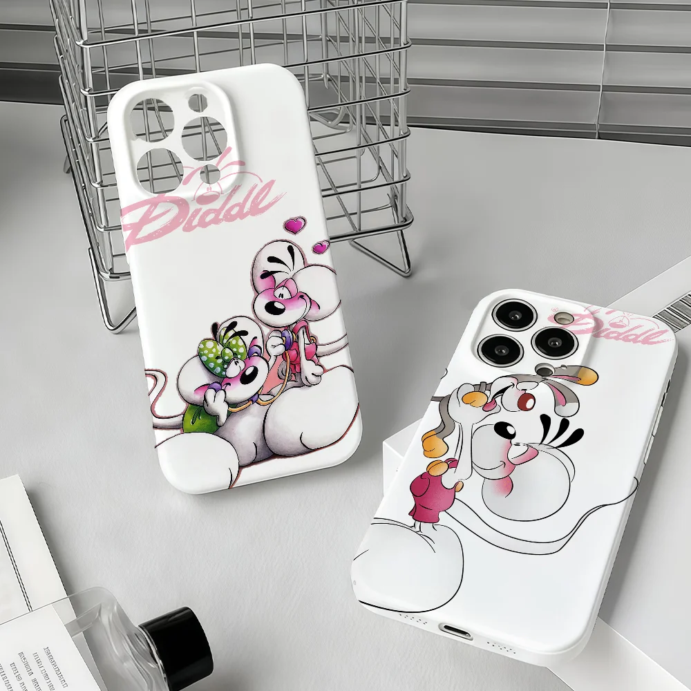 Cartoon D-Diddl Ratte Telefon Fall Für IPhone 17 16 15 14 13 12 11 Plus Pro Max Mini präzise Loch Passende Film Abdeckungen